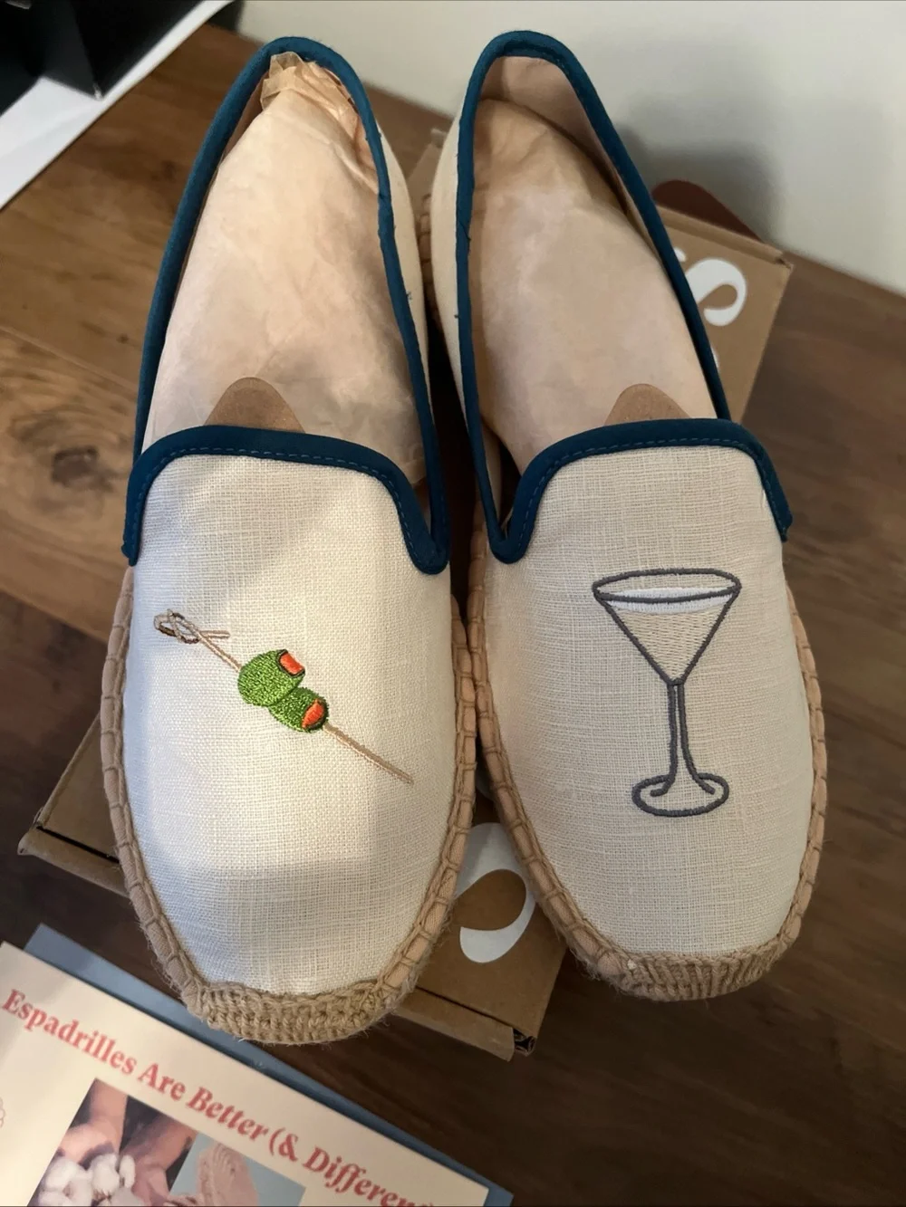 Soludos Espadrilles smoking dry martini Cocktail Embroidery